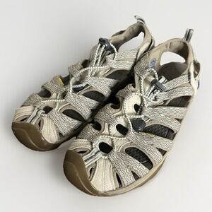 Keen Womens 9 Whisper Sandal‎ Agate Grey/Blue Opal 1018226 Outdoor Waterproof